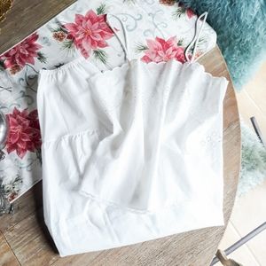 Vintage Violette White Eyelet 2 Piece Slip Set